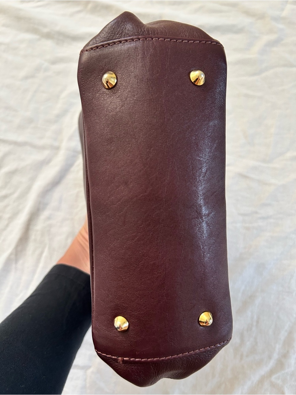 Elegant vintage Women's Shoulder Bag in Deep Wine - Picture 6 of 6